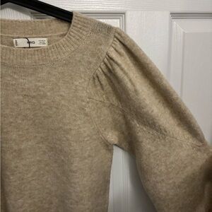 Mango puff sleeve light sweater